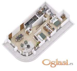 Komforan trosoban stan!